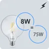 LUMILED 3x E27 LED Lampen G95 Vintage 8W Ersetzt 75W Produktbild-Vorschau 15