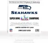 Seahawks Gold Super Bowl XL Champions Coin Münze silber Produktbild-Vorschau 2