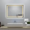 AICA LED Badspiegel 100x70cm Palmer-Serie 3 Lichtfarbe Produktbild-Vorschau 2