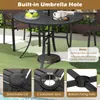 COSTWAY Gartentisch Metall 108x108cm, wetterfester Produktbild-Vorschau 4
