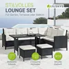Juskys Polyrattan Lounge Manacor - Sofa, Tisch, Hocker & Produktbild-Vorschau 2