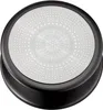 The bottom of a black frying pan with a silver, textured surface. Anteprima dell’immagine prodotto