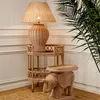 Casa Padrino Luxus Rattan Tischleuchte Naturfarben / Produktbild-Vorschau 5
