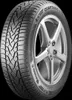 A close-up studio shot of a tire mounted on a silver alloy wheel, against a black background. Podgląd zdjęcia produktu