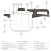 A diagram of a pressure cooker with numbered parts and a legend. Podgląd zdjęcia produktu