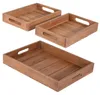 Súprava servírovacích podnosov 3 ks teak KO-J11301330 Náhľad obrázku produktu 2