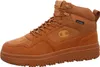 A single brown Champion utility mid-cut shoe is shown against a white background. Produktbild-Vorschau