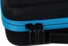 Close-up of a black case with a blue zipper and two black zipper pulls. Anteprima dell’immagine prodotto