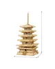 ROBOTIME Rolife 3D drevené puzzle Päťposchodová pagoda 275 Náhľad obrázku produktu 6