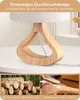 EDISHINE Nachttischlampe aus Holz, Tischlampe mit E27 Produktbild-Vorschau 3