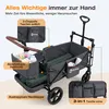 Sekey Bollerwagen Faltbar mit Dach Kinder Bollerwagen mit Produktbild-Vorschau 5