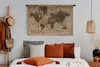 MuchoWow® Wandteppich Wandbehang Weltkarte - Retro - Produktbild-Vorschau 4