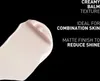A swatch of cream is shown next to marketing text describing its features. Voir les images du produit