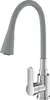 A studio shot of a kitchen faucet with a flexible gray spout and a chrome handle. Podgląd zdjęcia produktu