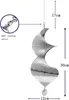 Ovales Spiral-Windspiel aus Metall, 360°-Gartenornament, Produktbild-Vorschau 2