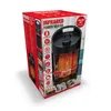 The image shows the retail packaging of an infrared tower heater. Produktbild-Vorschau