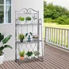 Outsunny Blumenregal Pflanzenregal Blumentreppe Produktbild-Vorschau 2
