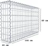 Gabion 100 cm x 60 cm x 20 cm (D x V x H), velikost ok 5 cm Náhled obrázku produktu 2