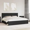 vidaXL Bettrahmen Schwarz 200 x 200 cm Massives Kiefernholz Produktbild-Vorschau 2