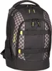 A black and gray checkered backpack. Produktbild-Vorschau