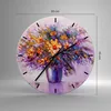 Wanduhr - Rund - Glasuhr - Blumen Vase - 30x30cm - Produktbild-Vorschau 3