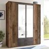 Chicago Armoire 4 portes 159 cm Old Style Foncé / Oxyde de Voir les images du produit 17