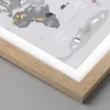 Gerahmtes Poster - Rahmen in heller Eiche - Karte die Welt Produktbild-Vorschau 2