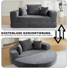 2-in-1 Schlafsofa in Grau – Halbrundes Sofa verwandelt sich Produktbild-Vorschau 3