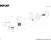 Technical drawing and exploded view of a plumbing fixture with dimensions and part labels. Produktbild-Vorschau