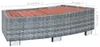 vidaXL Spa Step Grey Poly Rattan 92 × 45 × 25 cm Náhľad obrázku produktu 8