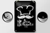 Blechschild Essen 12x18cm Bon Appetit Restaurant s/w Produktbild-Vorschau 2
