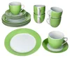 18tlg Kaffeeservice Variant Grün Porzellan 6 Personen Produktbild-Vorschau 2