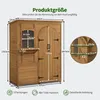 A diagram showing the dimensions of a wooden garden shed. Produktbild-Vorschau