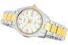A close-up studio shot of a Casio watch with a white face, gold accents, and a two-tone metal band. Produktbild-Vorschau
