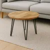 regalik Table basse ronde en chêne Ø80 cm – pieds métal Voir les images du produit 4