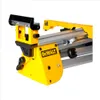 A close-up view of a yellow and silver Dewalt miter saw stand. Produktbild-Vorschau