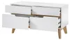 Garderobe Sitzbank Schrank Flur weiß matt MDF Asteiche Produktbild-Vorschau 4