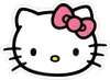 Poduszka Sanrio Hello Kitty w kształcie twarzy, 36 cm, 100% Voir les images du produit 1