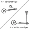 Gardinenstange Set Edelstahl Look Metall Ø 16mm zur Produktbild-Vorschau 2