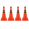 4 cônes de signalisation pliables, orange, réfléchissants, Voir les images du produit 1