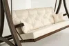 Braun-Beige Gartenschaukel  Schaukel Outdoor Vordach Produktbild-Vorschau 1