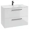 Armoire de salle de bain Stamar, blanche brillante, pour Voir les images du produit 5
