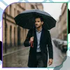 EDIBAZZAR | Ombrello nero, ombrello pieghevole automatico Anteprima dell’immagine prodotto 4