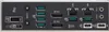 The back panel of a computer motherboard with various ports and labels. Produktbild-Vorschau