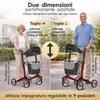 Deambulatore pieghevole e leggero ELONEO in carbonio con Anteprima dell’immagine prodotto 6
