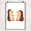 Mr. & Mrs. Panda Bild Igel Liebe DIN A3 - Weiß - Geschenk, Produktbild-Vorschau 2