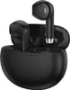 A pair of black wireless earbuds and their charging case are shown. Produktbild-Vorschau