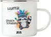Endlich Schulkind 2025 Waschbär Emaille Tasse Produktbild-Vorschau 1