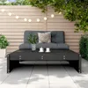 vidaXL Gartenhocker Schwarz 120x80 cm Massivholz Kiefer Produktbild-Vorschau 3