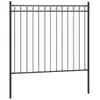 vidaXL Gartenzaun ASSEN Stahl 1,7 x 0,8 m Schwarz Produktbild-Vorschau 1